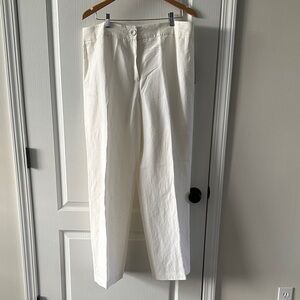 Kate Hill white Linen Pants